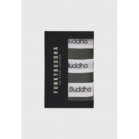 Funky Buddha Ανδρικά Εσώρουχα Μπόξερ Μαύρα 3 Τεμάχια