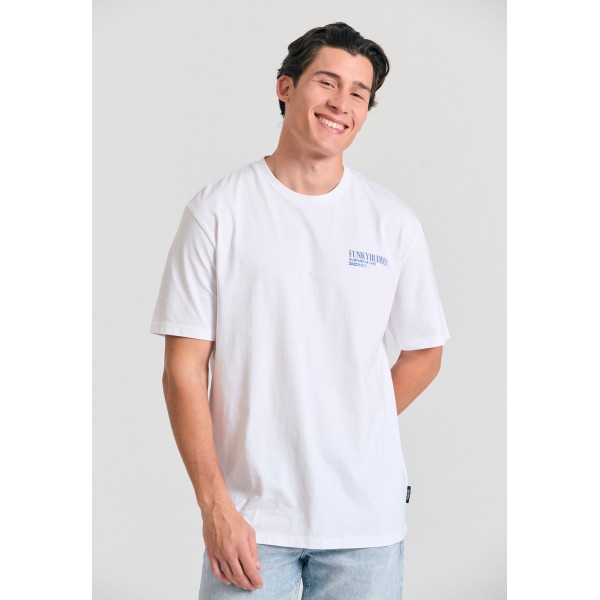 Funky Buddha Vintage T-Shirt Ανδρικό (FBM011-081-04-WHITE)