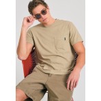 Funky Buddha Ανδρική Βερμούδα Τζιν Καφέ