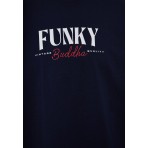 Funky Buddha Ανδρική Κοντομάνικη Μπλούζα Μπλε Σκούρο