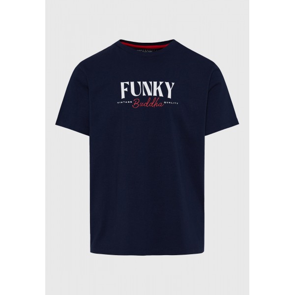Funky Buddha T-Shirt Ανδρικό (FBM011-084-04-NAVY)
