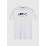 Funky Buddha Ανδρική Κοντομάνικη Μπλούζα Λευκή