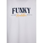 Funky Buddha Ανδρική Κοντομάνικη Μπλούζα Λευκή