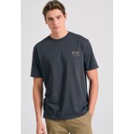 Funky Buddha Ανδρικό Κοντομάνικο T-Shirt Ανθρακί