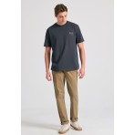 Funky Buddha Ανδρικό Κοντομάνικο T-Shirt Ανθρακί