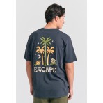 Funky Buddha Ανδρικό Κοντομάνικο T-Shirt Ανθρακί
