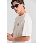 Funky Buddha Ανδρικό Κοντομάνικο T-Shirt Εκρού