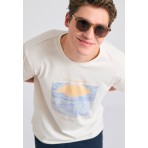 Funky Buddha Ανδρικό Κοντομάνικο T-Shirt Εκρού