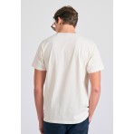 Funky Buddha Ανδρικό Κοντομάνικο T-Shirt Εκρού
