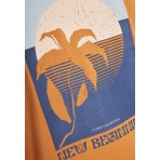 Funky Buddha Ανδρικό Κοντομάνικο T-Shirt Καφέ
