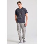 Funky Buddha Ανδρικό Κοντομάνικο T-Shirt Ανθρακί