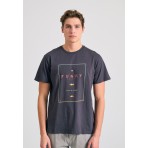 Funky Buddha Ανδρικό Κοντομάνικο T-Shirt Ανθρακί