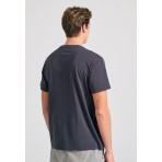 Funky Buddha Ανδρικό Κοντομάνικο T-Shirt Ανθρακί
