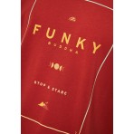 Funky Buddha Ανδρικό Κοντομάνικο T-Shirt Κεραμιδί