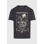 Funky Buddha Ανδρικό Κοντομάνικο T-Shirt Ανθρακί