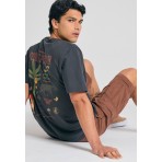 Funky Buddha Ανδρικό Κοντομάνικο T-Shirt Ανθρακί