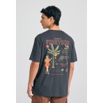 Funky Buddha Ανδρικό Κοντομάνικο T-Shirt Ανθρακί