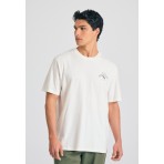 Funky Buddha Ανδρικό Κοντομάνικο T-Shirt Εκρού
