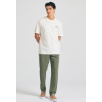 Funky Buddha Ανδρικό Κοντομάνικο T-Shirt Εκρού