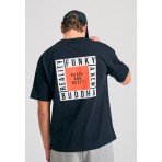 Funky Buddha Ανδρική Κοντομάνικη Μπλούζα Μαύρη