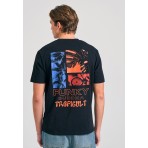 Funky Buddha Ανδρικό Κοντομάνικο T-Shirt Μαύρο