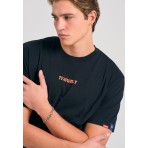 Funky Buddha Ανδρικό Κοντομάνικο T-Shirt Μαύρο
