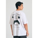 Funky Buddha Ανδρική Κοντομάνικη Μπλούζα Λευκή