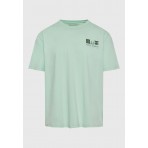 Funky Buddha Ανδρικό Κοντομάνικο T-Shirt Μέντα