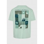 Funky Buddha Ανδρικό Κοντομάνικο T-Shirt Μέντα