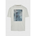 Funky Buddha Ανδρικό Κοντομάνικο T-Shirt Γκρι Ανοιχτό