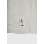 Funky Buddha Ανδρικό Κοντομάνικο T-Shirt Γκρι Ανοιχτό