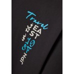 Funky Buddha Graphic Ανδρικό Κοντομάνικο T-Shirt Ανθρακί