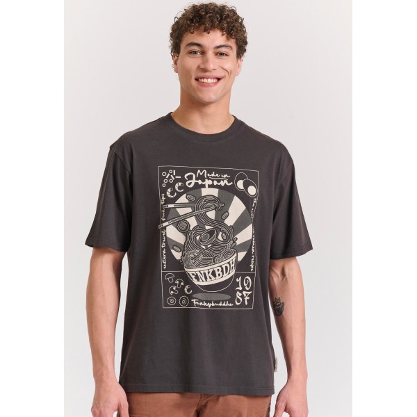Funky Buddha T-Shirt Ανδρικό (FBM011-332-04-ANTHRACITE)