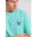 Funky Buddha Ανδρικό Κοντομάνικο T-Shirt Άκουα
