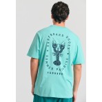 Funky Buddha Ανδρικό Κοντομάνικο T-Shirt Άκουα