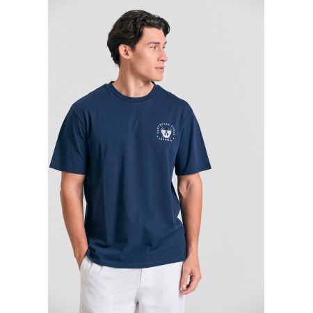 Funky Buddha Ανδρικό Κοντομάνικο T-Shirt Μπλε Σκούρο