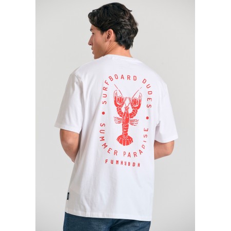 Funky Buddha Ανδρικό Κοντομάνικο T-Shirt Λευκό