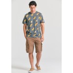 Funky Buddha T-Shirt Ανδρικό (FBM011-336-04-STEEL-GREY)