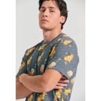 Funky Buddha T-Shirt Ανδρικό (FBM011-336-04-STEEL-GREY)