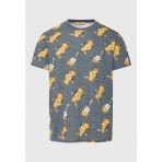 Funky Buddha T-Shirt Ανδρικό (FBM011-336-04-STEEL-GREY)