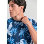 Funky Buddha Ανδρική Κοντομάνικη Μπλούζα Μπλε