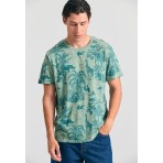Funky Buddha Ανδρικό Κοντομάνικο T-Shirt Μέντα, Πράσινο