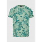 Funky Buddha Ανδρικό Κοντομάνικο T-Shirt Μέντα, Πράσινο