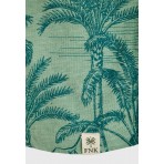 Funky Buddha Ανδρικό Κοντομάνικο T-Shirt Μέντα, Πράσινο