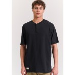 Funky Buddha Ανδρικό Κοντομάνικο T-Shirt Μαύρο