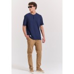 Funky Buddha Ανδρικό Κοντομάνικο T-Shirt Μπλε Σκούρο