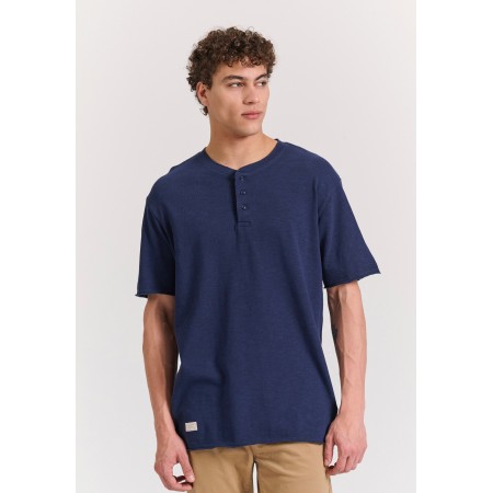 Funky Buddha Ανδρικό Κοντομάνικο T-Shirt Μπλε Σκούρο