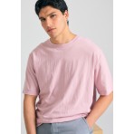 Funky Buddha Ανδρικό Κοντομάνικο T-Shirt Λιλά