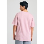 Funky Buddha Ανδρικό Κοντομάνικο T-Shirt Λιλά