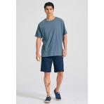 Funky Buddha Ανδρικό Κοντομάνικο T-Shirt Γκρι